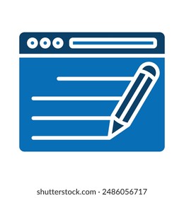 SEO Copywriting icon line vector illustration