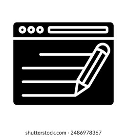 SEO Copywriting icon line vector illustration