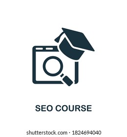 Seo Course icon. Simple element from online course collection. Creative Seo Course icon for web design, templates, infographics and more