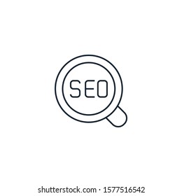 SEO creative icon. line multicolored illustration. From SEO icons collection. Isolated SEO sign on white background.