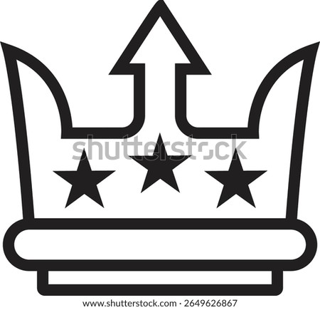 SEO crown icon representing top ranking, authority domain or featured search results with transparent background