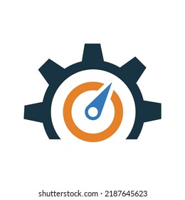 Seo, dashboard, speed icon. Editable vector logo.