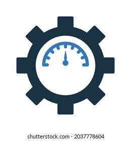 Seo, panel, icono de velocidad. Ilustración vectorial simple editable.