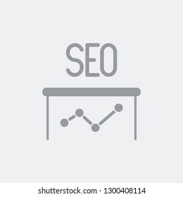Seo data report - Flat and isolated vector illustration icon with minimal and modern design