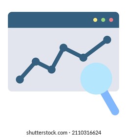 seo data statistics analys analysis analytics chart graph line loop search engine optimization website webpage homepage web development icon