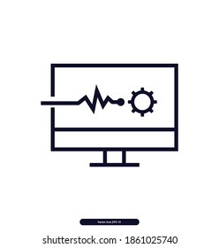 SEO Data Test vector icon, SEO Data Test Vector illustration