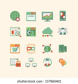 SEO & database icon set