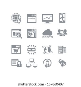 SEO & database icon set