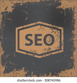 SEO design on old paper background,vector