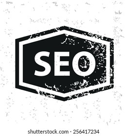 SEO design on old paper,grunge vector