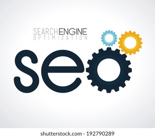 SEO design over gray background, vector illustration