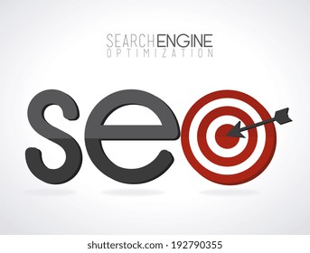 SEO design over gray background, vector illustration