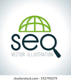 SEO design over gray background, vector illustration