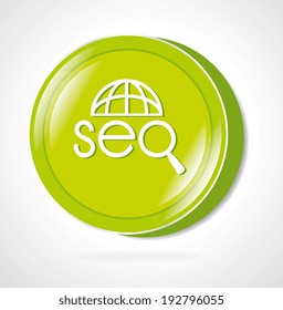 SEO design over gray background, vector illustration