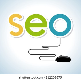 SEO design over gray background, vector illustration