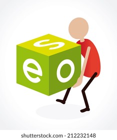 SEO design over white background, vector illustration