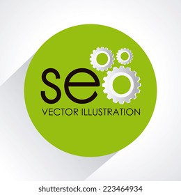 SEO design over white background, vector illustration 