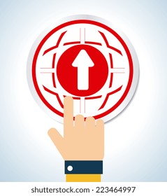 SEO design over white background, vector illustration 