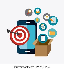 SEO design over white background, vector illustration.