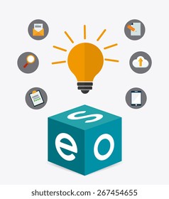 SEO design over white background, vector illustration.