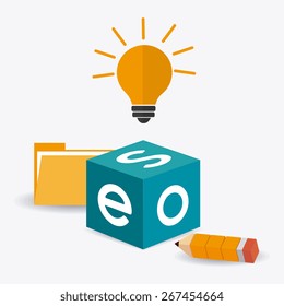 SEO design over white background, vector illustration.