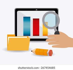 SEO design over white background, vector illustration.