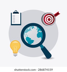 SEO design over white background, vector illustration.