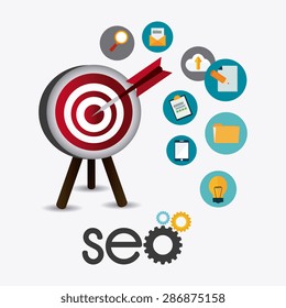 SEO design over white background, vector illustration.