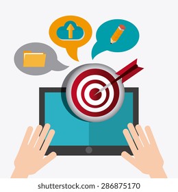 SEO design over white background, vector illustration.
