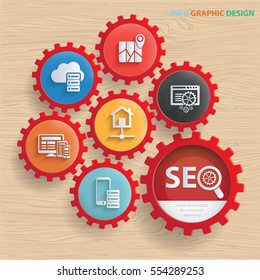 
SEO and development concept design,clean vector