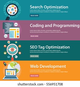 SEO and Development concept, web programming