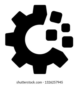 seo development, glyph black style, seo and business icon