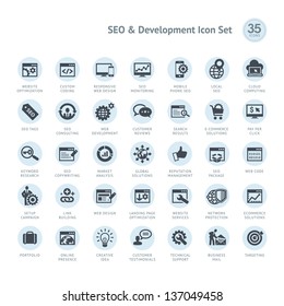 SEO And Development Icon Set