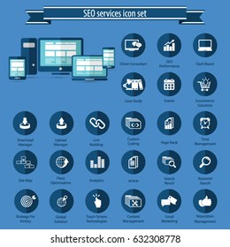 SEO and Development icon set