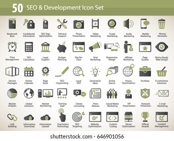 SEO and Development icon set