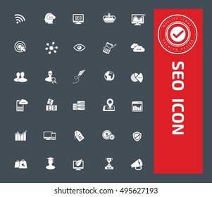 
SEO development icon set. vector