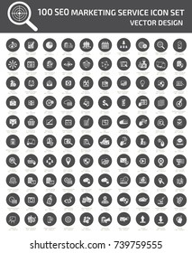 SEO development icon set, vector