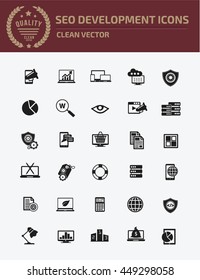 SEO development icon set,vector
