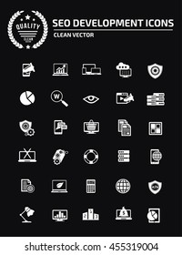 
SEO development icon set,vector