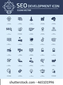 SEO development icon set,vector