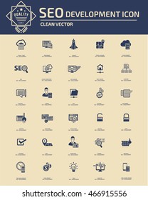 
SEO development icon set,vector