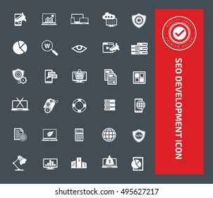 
SEO development icon set,vector