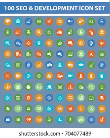 SEO development icon set,vector