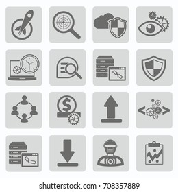 SEO development icon set,vector