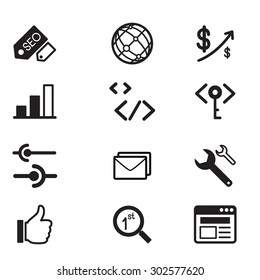 SEO and development icon Vector illustrarion symbol set