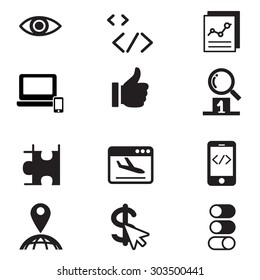 SEO and development icon Vector illustrarion symbol set