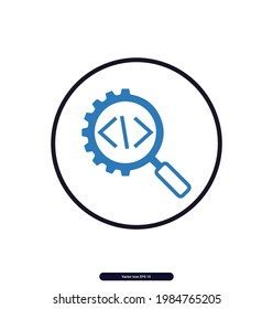 Seo Development icons. SEO optimization icons. SEO concept icons. Search engine optimization Sign and Symbols. Vector illustration, Illustration eps 10