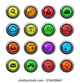 SEO and development icons set for web sites and user interface