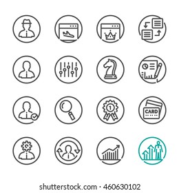 SEO and Development icons with White Background 