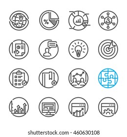 SEO and Development icons with White Background 